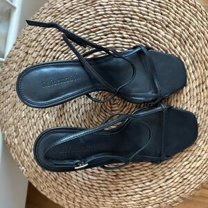 Reformation Elegant Black Sandals